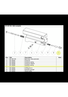 BT-36257 B&T EXTRACTOR TO B&T APC9/40/45, GHM9,KH9