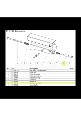 BT-36259 B&T EXTRACTOR PLUNGER TO BT-36257