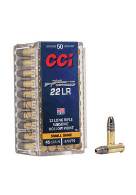 CCI 22 LR SUPPRESSOR HP 296m/s 2,92g 45gr 957 (130030)