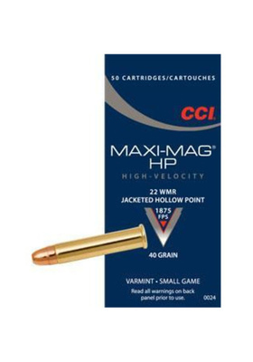 CCI 22 WMR MAXI MAG HP 2.6G PK-PTR 0024/620024