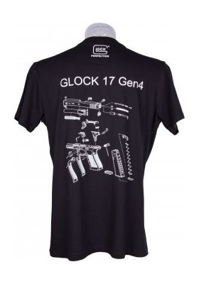 GLOCK MIESTEN T-PAITA ENGINEERING, MUSTA L 31246