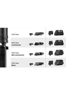 GLOCK SUPPRESSOR 9.1 FRONT SIGHT GMS STEEL LUMINESCENT SET 47095