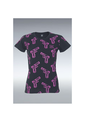 GLOCK T-SHIRT GLOCK PISTOL LADIES SHORT SLEEVE PINK L #31296