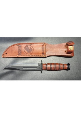 KA-BAR USMC FIGHTING KNIFE 5 1/4" LEATHER KÄYT