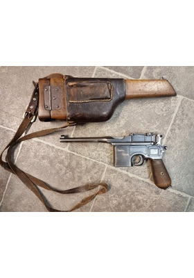 MAUSER C96 KAL 7,63 PISTOOLI VM. 1897 NROTARKKA (1147!) PERÄKOTELO ERI NRO