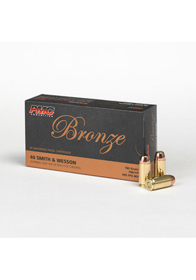 PMC 40 S&W BRONZE 180GR FMJ FP 40E PISTOOLIN PATRUUNA