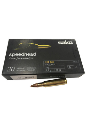 SAKO 222 REM FMJ SPEEDHEAD 50 GR 3,2G K105G KIV PATRUUNA #C609105GSA10