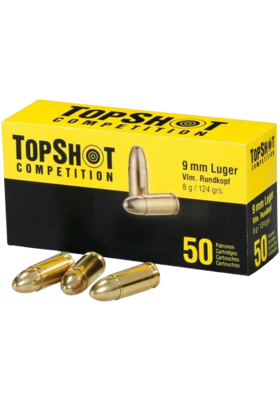 TOPSHOT 9MM LUGER FMJ 124GR 8G PISTOOLIN PATRUUNA