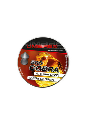 UMAREX 4,5MM COBRA POINTED PELLETS, RIBBED (500PCS)#4.1916