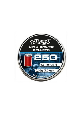 WALTHER HIGH POWER PELLETS 4,5MM 400 KPL/PKT #4.1675