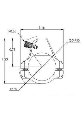 JP JP-JPGS-9D ADJUSTABLE GAS BLOCK .750 DIA 2-PIECE STS BLACK LP