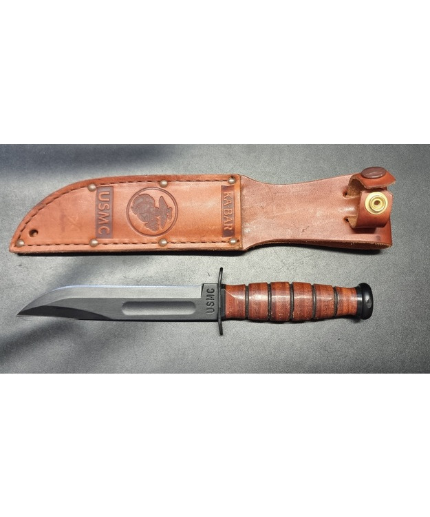 KA-BAR USMC FIGHTING KNIFE 5 1/4" LEATHER KÄYT