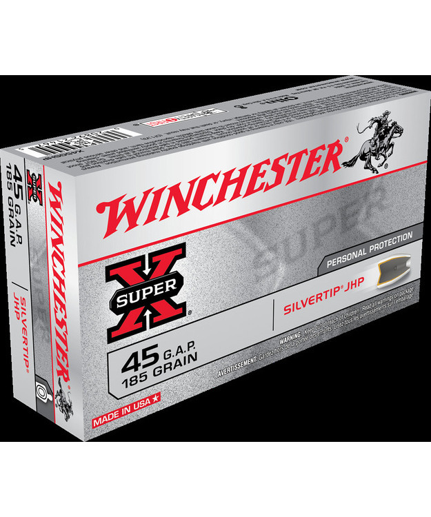 WINCHESTER .45 GAP SILVERTIP HPBT 185G ERVA